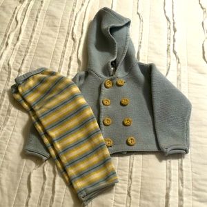 9 Month Infant Boy Outfit! Yellow/Blue